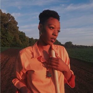 Chico’s No Iron 3/4 Sleeve Button Down (Peach//Orange)